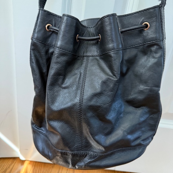 Karl Marc John Leather Calf Hair Leopard Animal Print Crossbody Bag - Picture 3 of 5